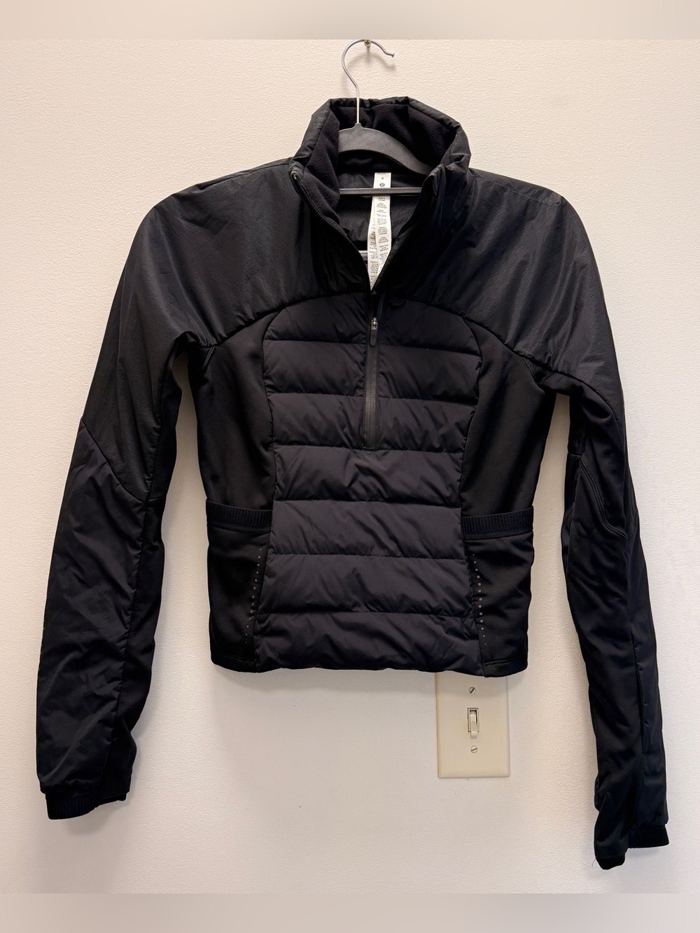 lululemon athletica Black Quilted Half-Zip Insulated Jacket
